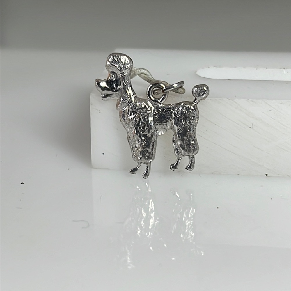 Sterling silver Poodle Charm